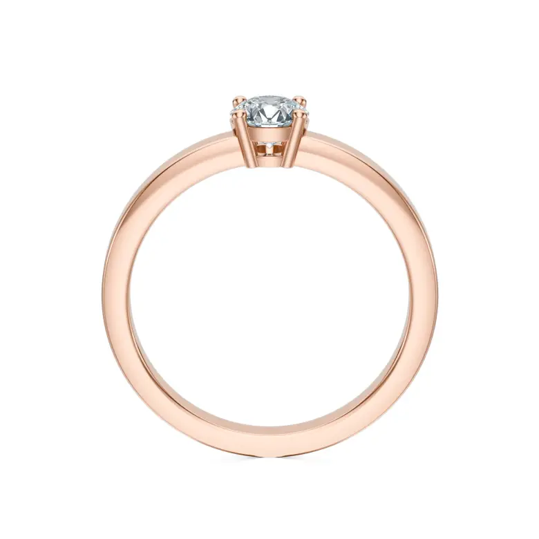 Pierścionek z różowego złota z diamentem AJPZ_003